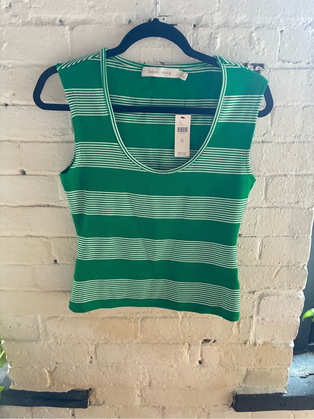 Bishop + Young by Anthropologie Striped Scoop Neck Tank- NWT